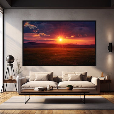 Canvas Painting of a Sunset